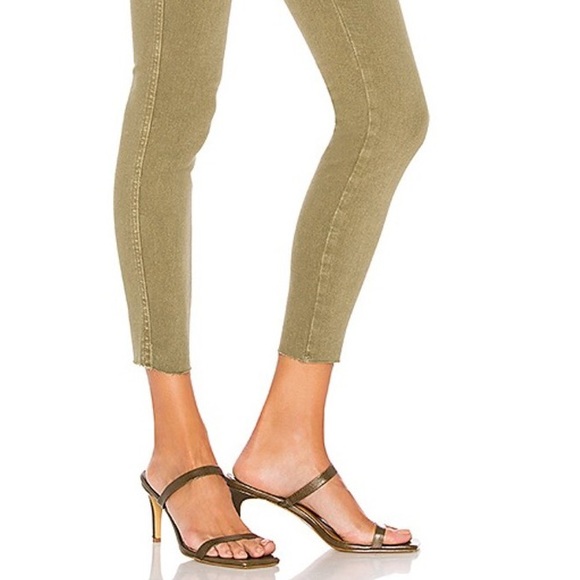 FREE PEOPLE Raw High-Rise Jegging NWT 26 Army - Picture 5 of 5